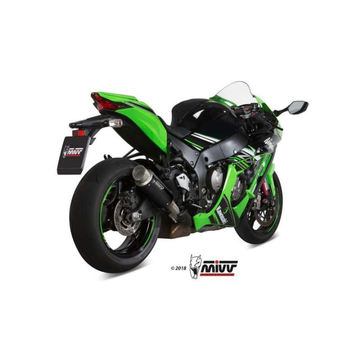 Silencieux homologué Mivv GP PRO Inox noir (K.042.LXBP) Kawasaki ZX-10R/RR