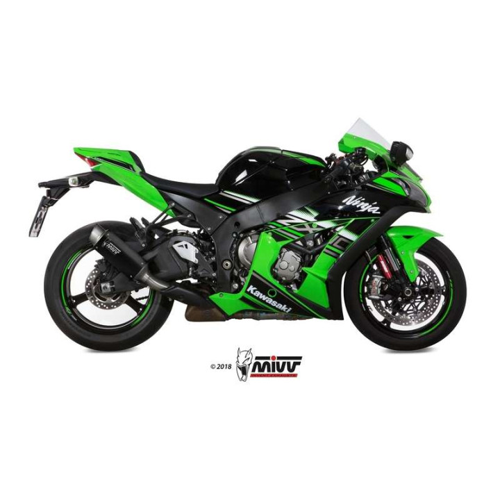 Silencieux homologué Mivv GP PRO Inox noir (K.042.LXBP) Kawasaki ZX-10R/RR