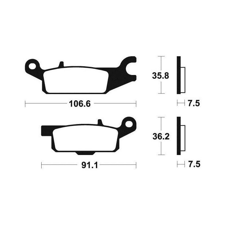 Plaquettes de frein métal fritté BENDIX MOR350