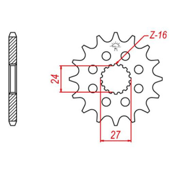 Pignon JT 17 dents pas 530 type 423