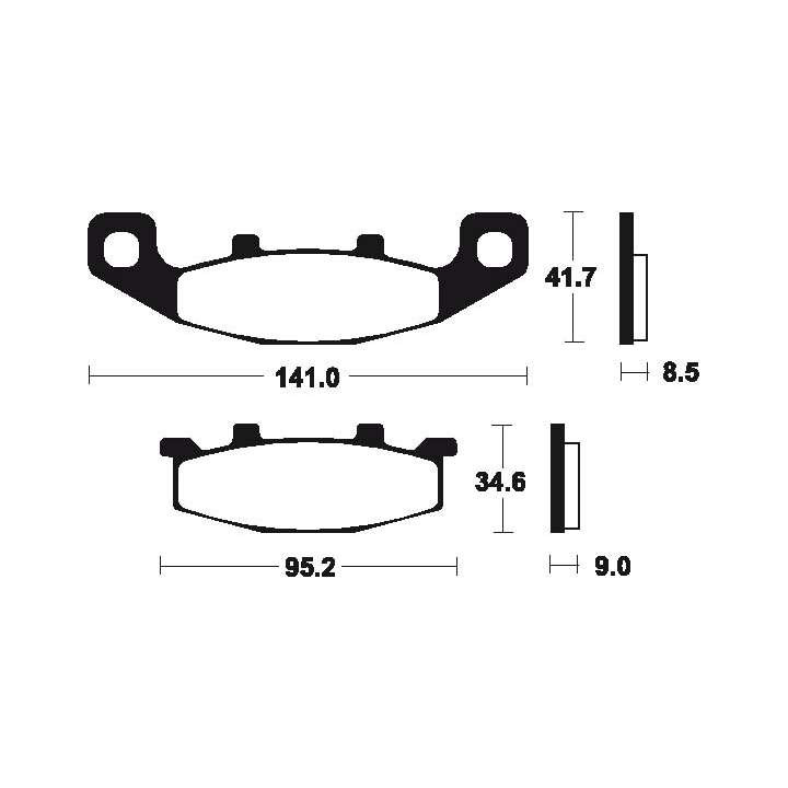 Plaquettes de frein moto métal fritté Bendix MR97