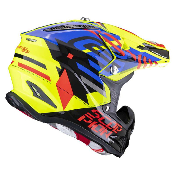 Casque cross Scorpion VX-22 AIR NEOX Jaune / Bleu / Rouge Casque cross Scorpion VX-22 AIR NEOX Jaune / Bleu / Rouge