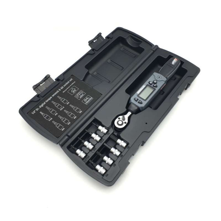 Coffret clé dynamométrique digitale BRAZOLINE 3-30Nm (9 pièces)