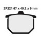 Semi-metal brake pads Nissin 2P-221NS