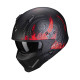 Casque Scorpion COVERT-X TATTOO NOIR MAT / ROUGE