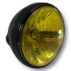 Sticker vinyle jaune transparent pour phare moto (25x25cm)