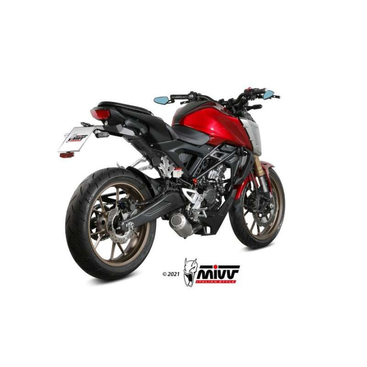 Ligne complète Mivv MK3 Inox (H.078.SM3X) Honda CB125R Neo Sports Café 21-
