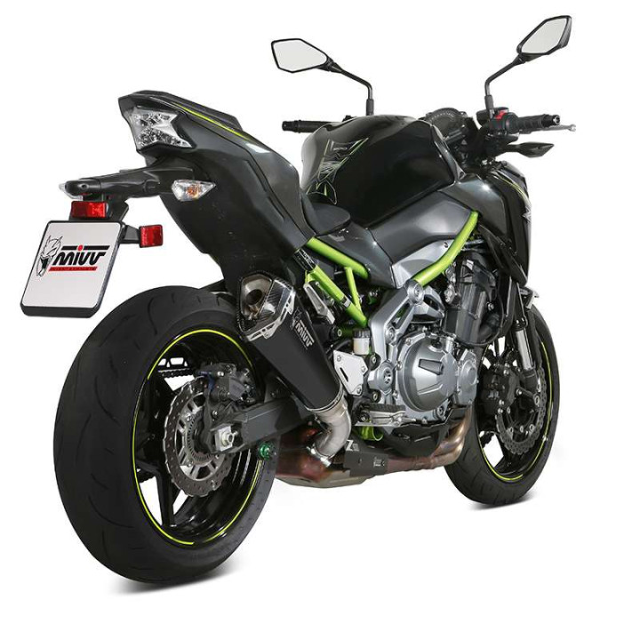 Silencieux Homologué Mivv DELTA RACE Inox noir (K.045.LDRB) KAWASAKI Z 900