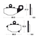 Plaquettes de frein moto métal fritté Tecnium MR187