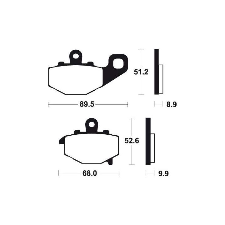 Plaquettes de frein moto métal fritté Tecnium MR187