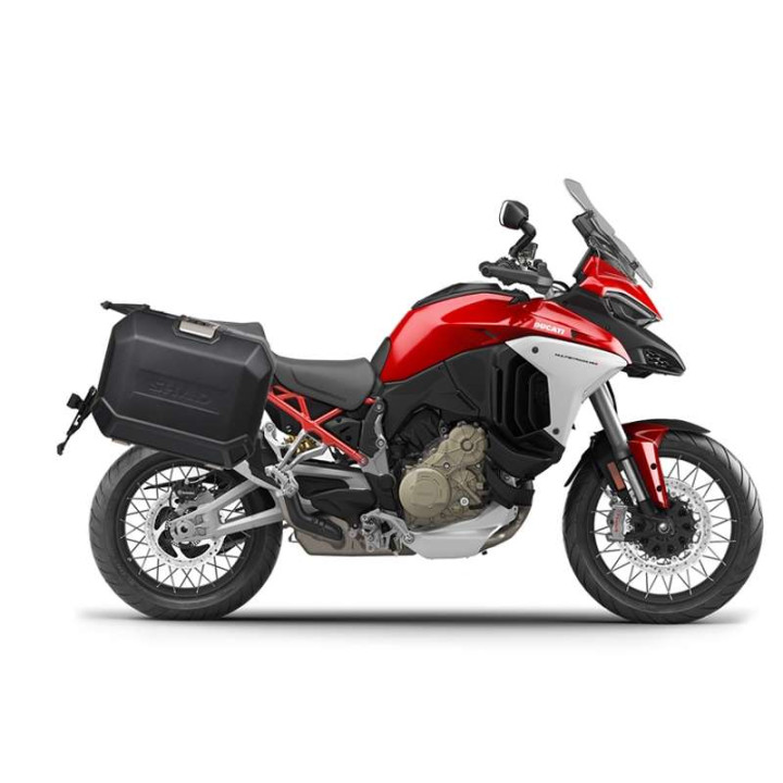 Shad TERRA 2xTR47 aluminum suitcase kit + 4P brackets (D0MV114P) MULTISTRADA 1200 V4 Shad TERRA 2xTR47 aluminum suitcase kit + 4P brackets (D0MV114P) MULTISTRADA 1200 V4
