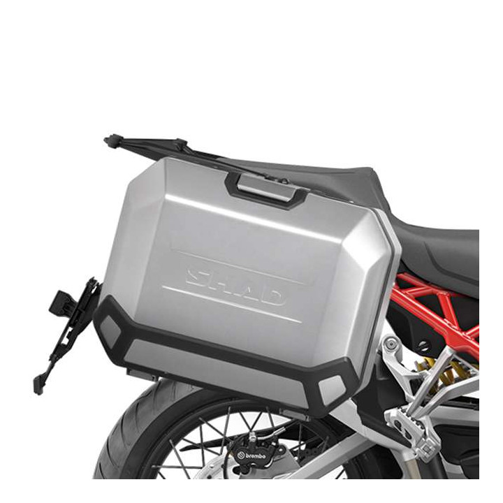 Shad TERRA 2xTR47 aluminum suitcase kit + 4P brackets (D0MV114P) MULTISTRADA 1200 V4 Shad TERRA 2xTR47 aluminum suitcase kit + 4P brackets (D0MV114P) MULTISTRADA 1200 V4