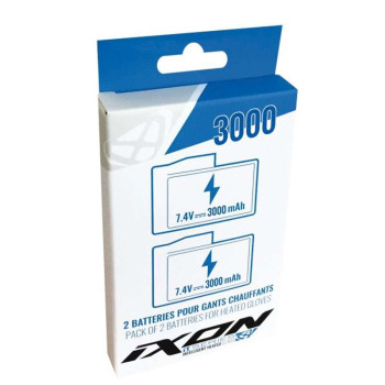 Batteries 7.4V  3000 mAh pour gants chauffants Ixon IT