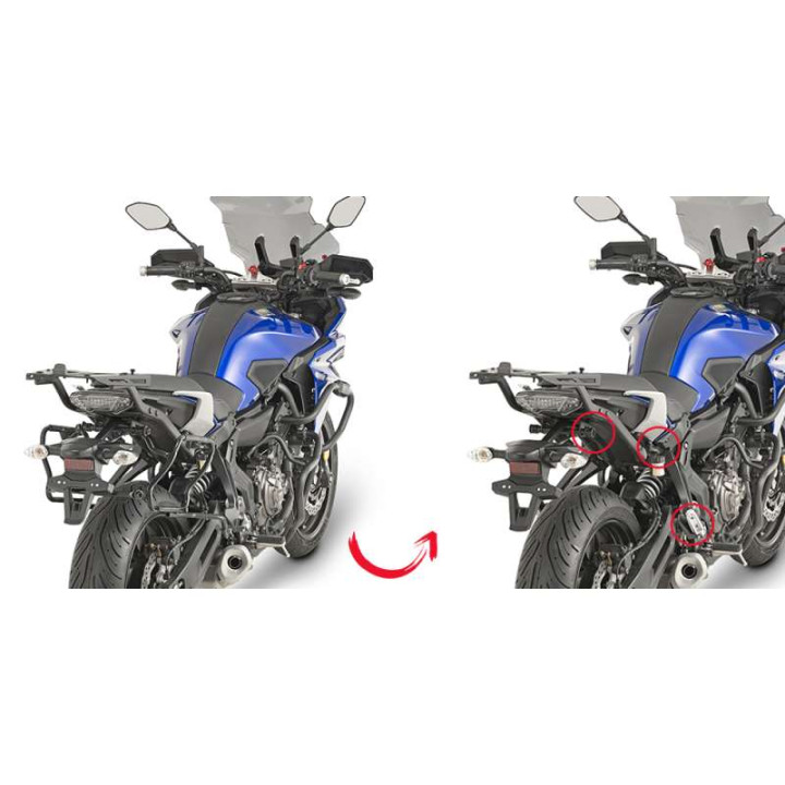 Support valises Givi MONOKEY SIDE V35 (PLXR2130) Yamaha MT-07 TRACER
