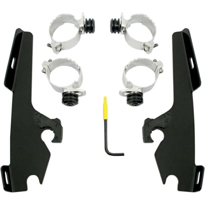 Windshield mount Memphis Shades Fats/Slim Black DYNA FAT BOB/WIDE GLIDE/BREAKOUT