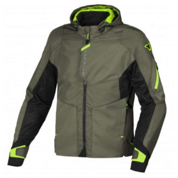 Blouson moto Macna BEACON Vert/Jaune Fluo