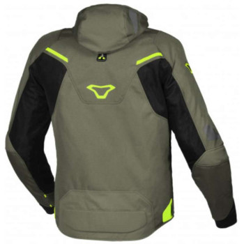 Blouson moto Macna BEACON Vert/Jaune Fluo