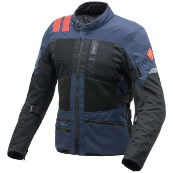 Veste moto T.UR TRANSFER HYDROSCUD Noir/Bleu