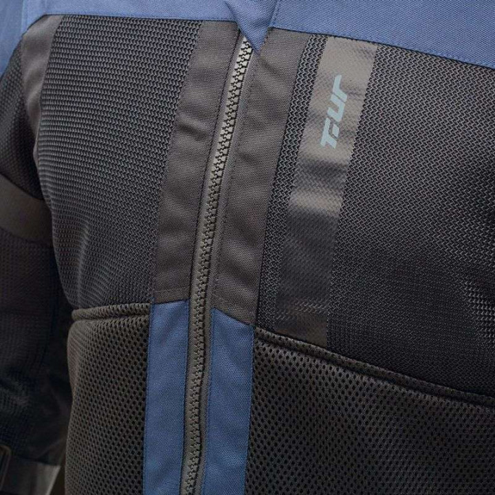Veste moto T.UR TRANSFER HYDROSCUD Noir/Bleu
