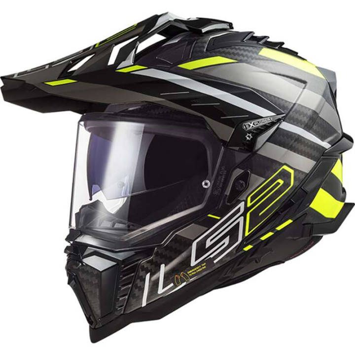 LS2 EXPLORER MX701C CARBON EDGE motorcycle helmet Black/Yellow 22.06