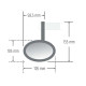 Handlebar mirror HIGHSIDER IRON CROSS CHROME