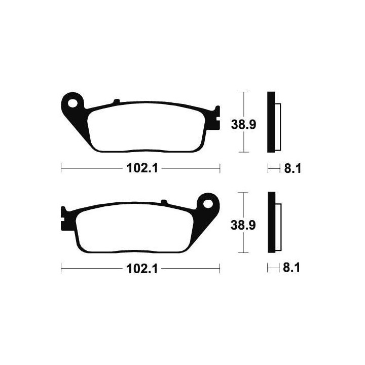Brake plates metal fried Tecnium MF127