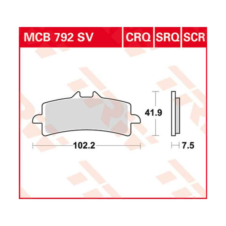 TRW MCB792SV sinter brake pads