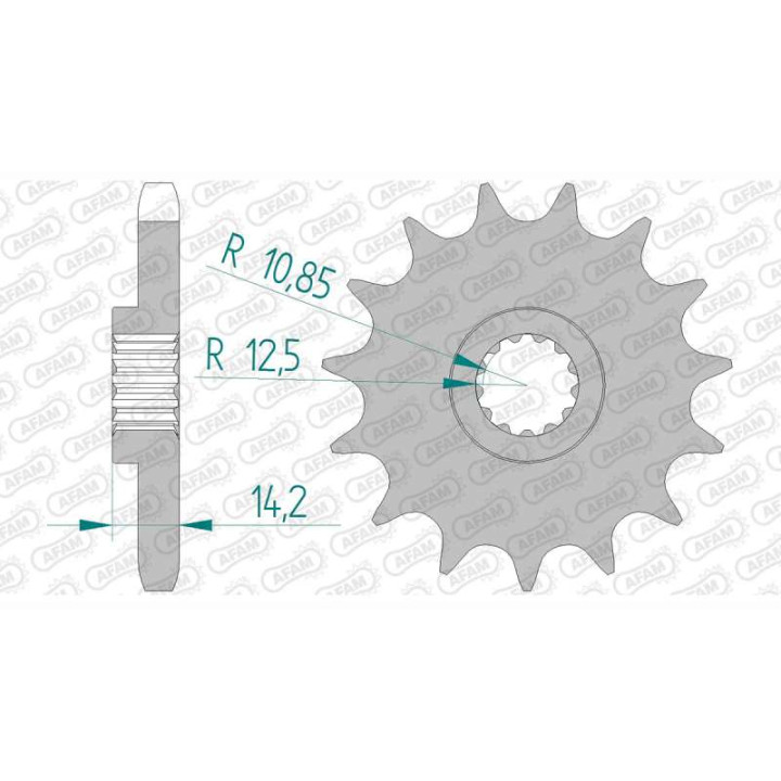 Pignon AFAM 15 dents pas 630 type 22601 Suzuki GSX 750
