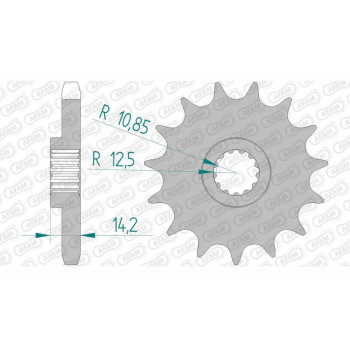 Pignon AFAM 15 dents pas 630 type 22601 Suzuki GSX 750