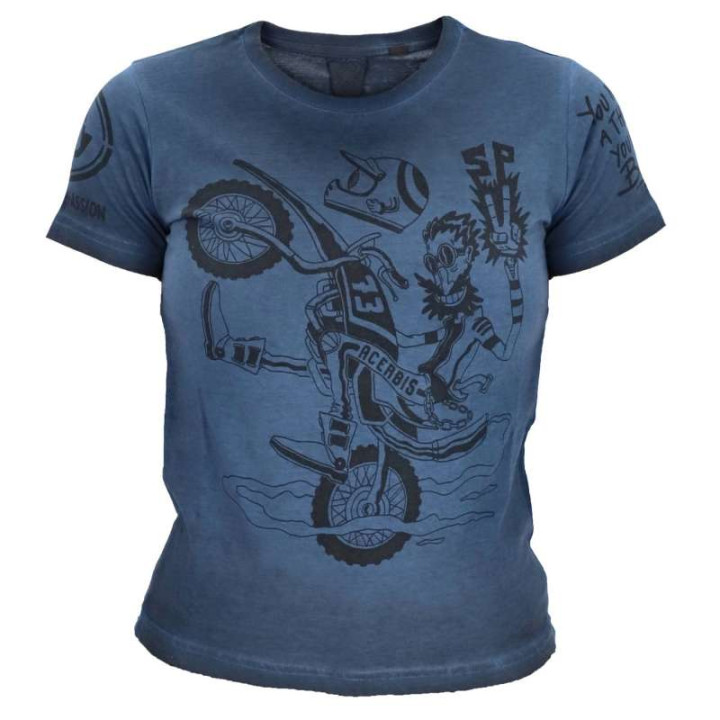Tee-shirt enfant Acerbis SP CLUB WHEELIE Bleu