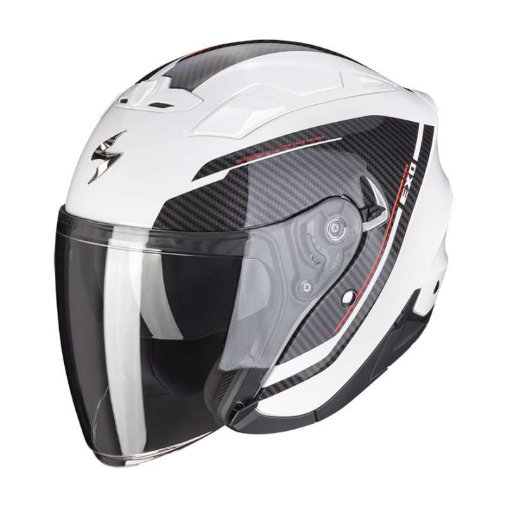 Casque moto Scorpion EXO-230 FENIX Blanc / Noir Casque moto Scorpion EXO-230 FENIX Blanc / Noir