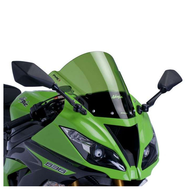 Bulle Puig RACING colorée (6482) Kawasaki ZX6R 09- ZX10R 08-10