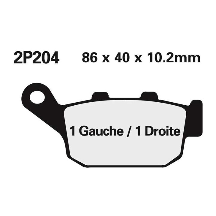 Nissin 2P204NS semi-metal brake pads