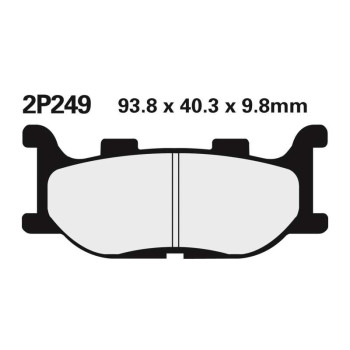 Plaquettes de frein semi-metal Nissin 2P249 NS