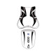 Housse de selle Bagster (2207C) Blanc/Noir Honda CB1000R 08-11