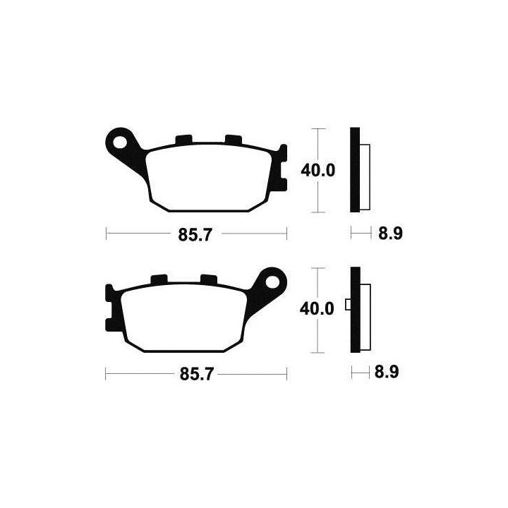 Plaquettes de frein métal fritté BENDIX MR253