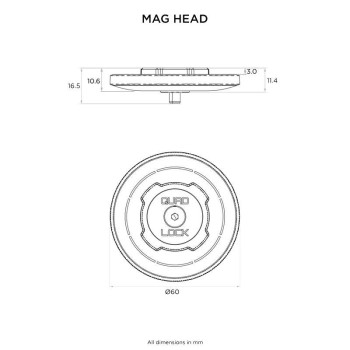 Tête standard Quad Lock MAG Tête standard Quad Lock MAG