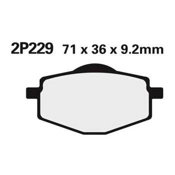 Plaquettes de frein semi-metal Nissin 2P229NS