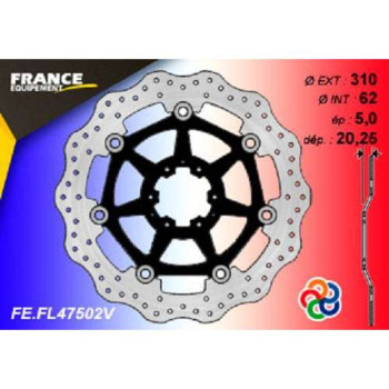 Kit freinage avant FE disques pétales + plaquettes AP Racing Honda CRF1000L