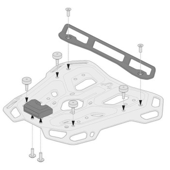 Kit d'adaptation SW-Motech ADVENTURE pour Top case SHAD SH48-SH59X Kit d'adaptation SW-Motech ADVENTURE pour Top case SHAD SH48-SH59X