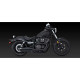 Ligne complète Vance & Hines TWIN SLASH noir (48531) Yamaha XV950 /R