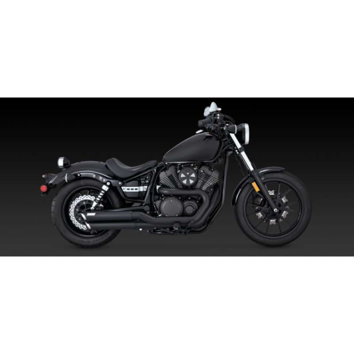 Ligne complète Vance & Hines TWIN SLASH noir (48531) Yamaha XV950 /R