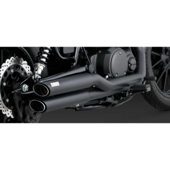 Ligne complète Vance & Hines TWIN SLASH noir (48531) Yamaha XV950 /R