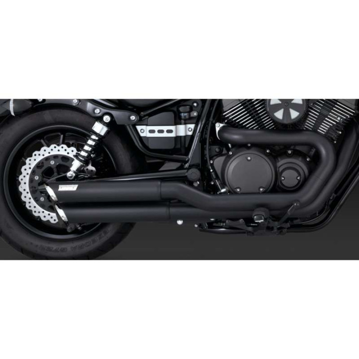 Ligne complète Vance & Hines TWIN SLASH noir (48531) Yamaha XV950 /R