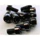 Vis BTR alu (x10) Pro-Bolt M6 10mm Noir
