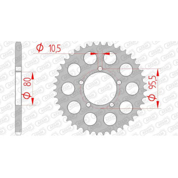 Couronne acier AFAM 43 dents pas 520 type 56300 Gilera 500 Saturno Bialbe Couronne acier AFAM 43 dents pas 520 type 56300 Gilera 500 Saturno Bialbe
