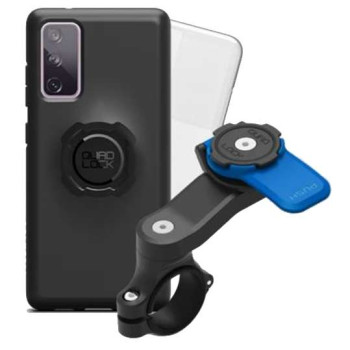Pack Quad Lock Handlebar Mount + coque Galaxy S20 FE + protection pluie