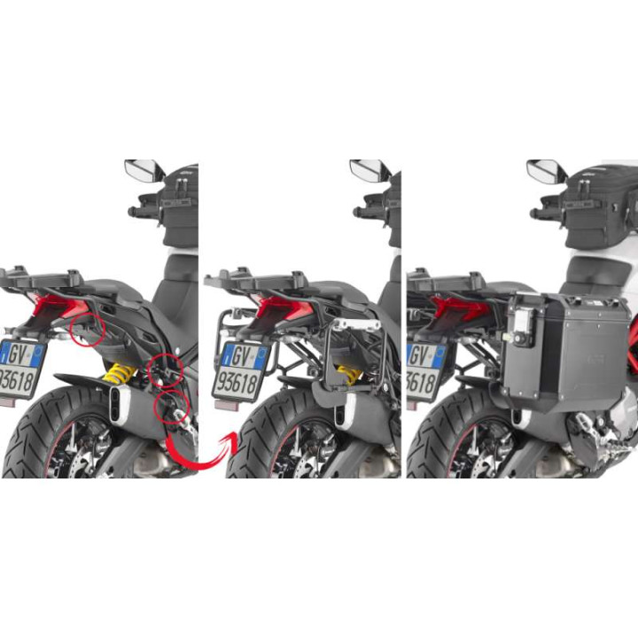 Givi MONOKEY CAM-SIDE luggage rack (PLOR7412CAM) Ducati Multistrad 950 S/1260 Enduro Givi MONOKEY CAM-SIDE luggage rack (PLOR7412CAM) Ducati Multistrad 950 S/1260 Enduro