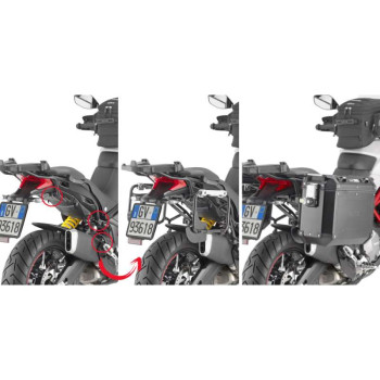 Support valises Givi MONOKEY CAM-SIDE (PLOR7412CAM) Ducati Multistrad 950 S/1260 Enduro