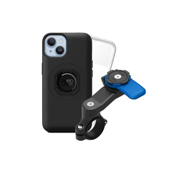 Pack Quad Lock Handlebar Mount + MAG iPhone 14 Plus case + rain cover